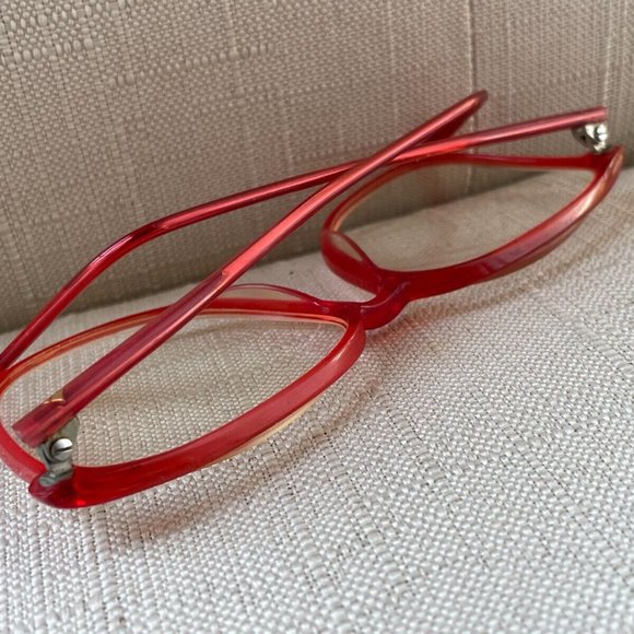 Vintage Liz Claiborne Unisex Eyeglasses Frame Red Tone LC60 R 145 Glasses - Picture 5 of 11